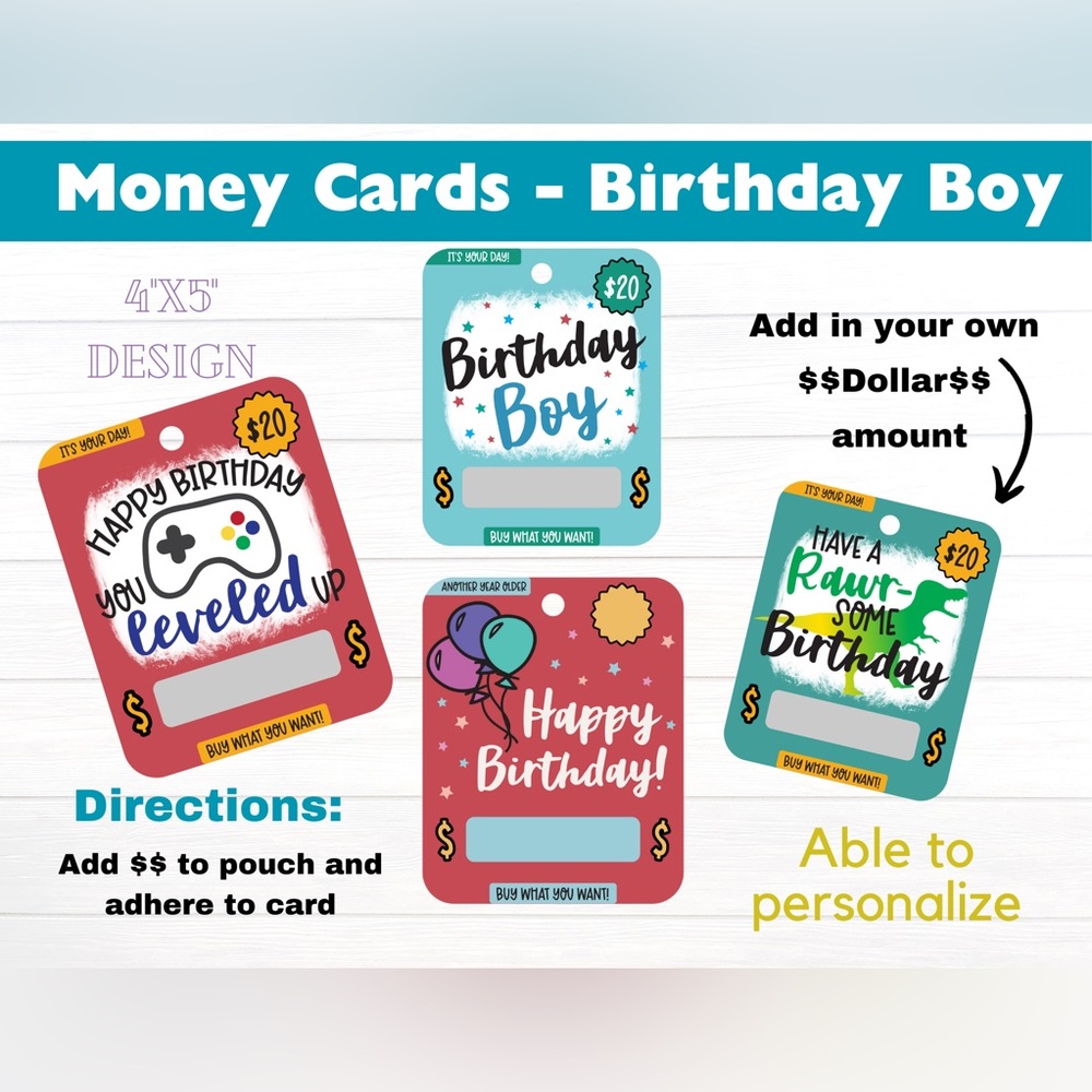 3 for $12 ALL OCCASIONS Money Cards (Self-Adhesive) ALL OCCASIONS - Picture 8 of 16